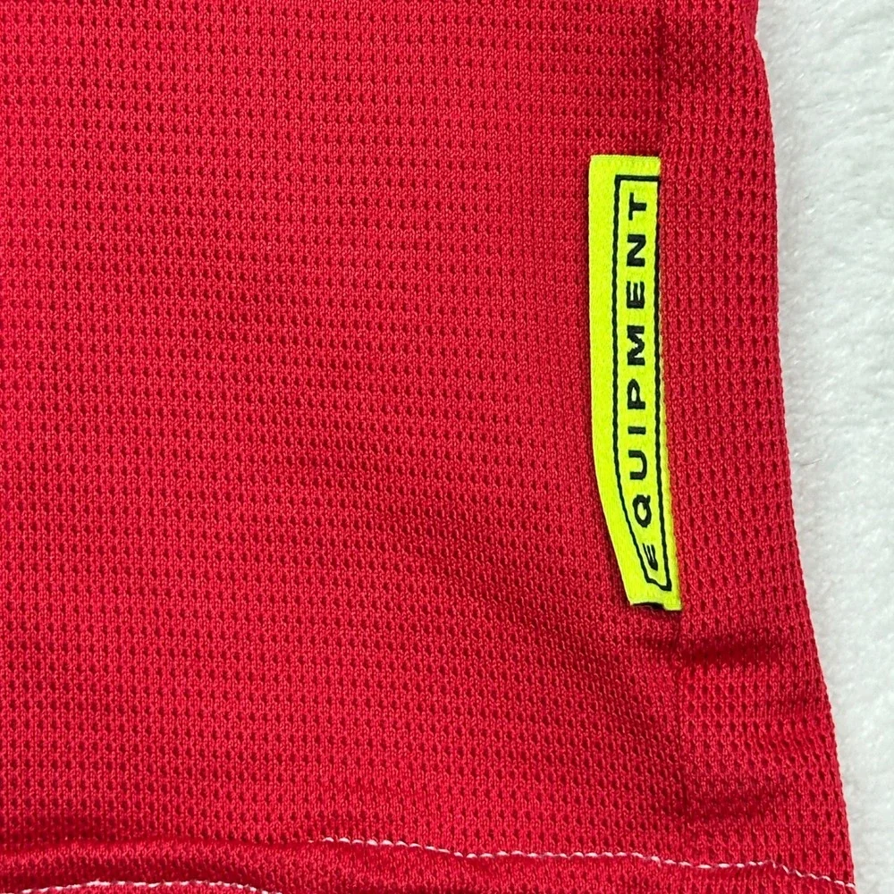 Vintage Adidas 3 Striped Mens XL Soccer Jersey White Red‎ Number 7